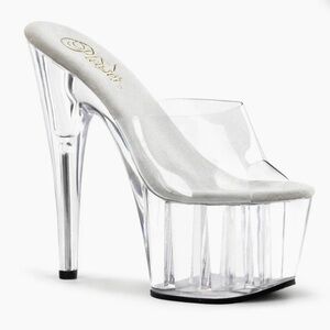 Pleaser Transparent Platform Adore-701 Heels